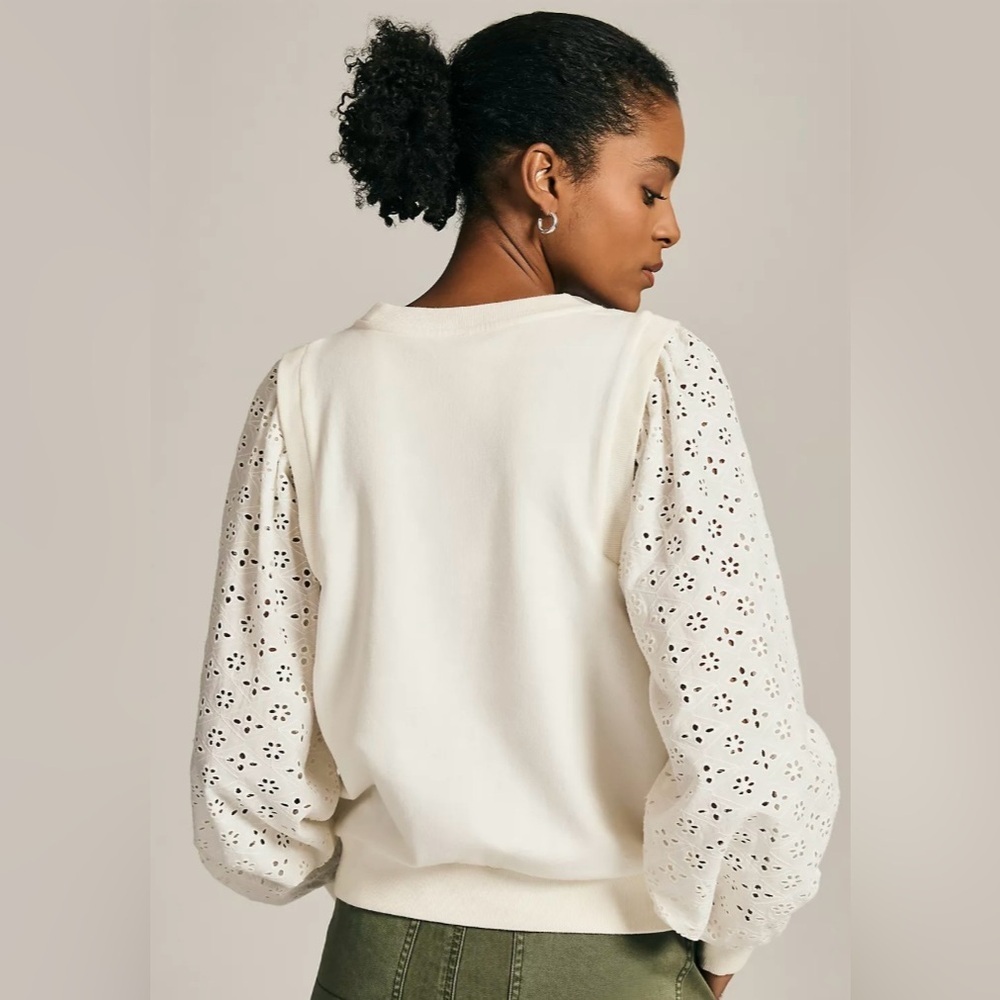 Pilcro by Anthropologie Washed Eyelet Top - Picture 2 of 7